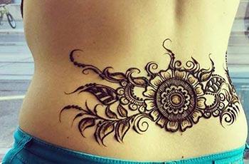 Mehndi design for lower back