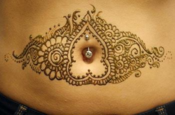 Mehndi Design for Stomachs