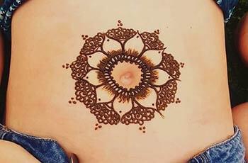 Mehndi Designs for Stomach