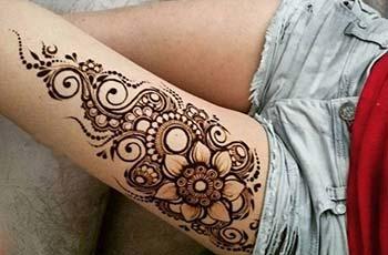 Mehndi Designs for Thigh