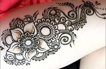 Mehandi Designs for Thighs