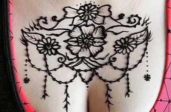 Mehndi Designs for chest